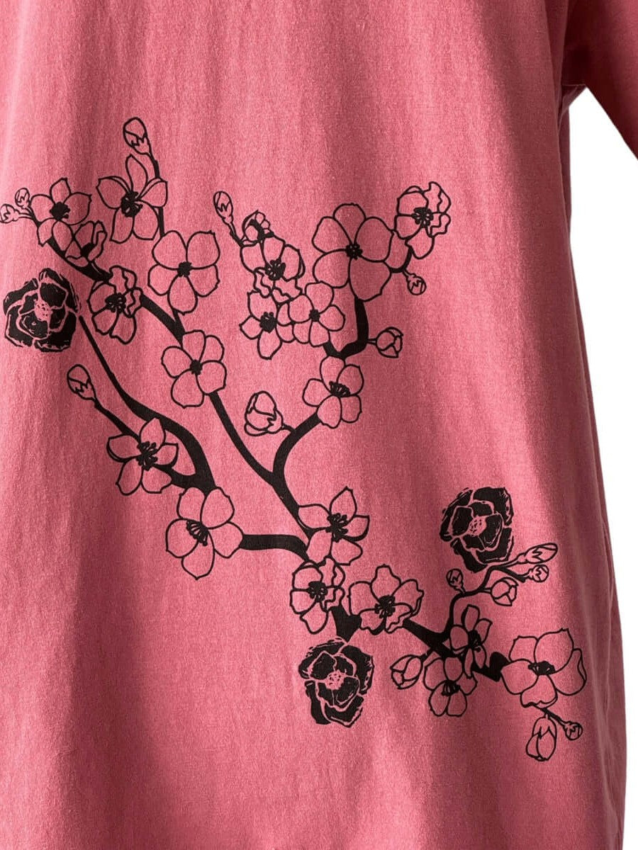 Cherry Blossoms Short Sleeve Tee, Mauve