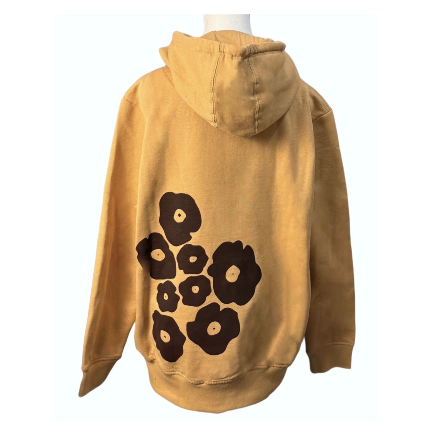Poppies 100% Organic Cotton Pullover Hoodie, Camel