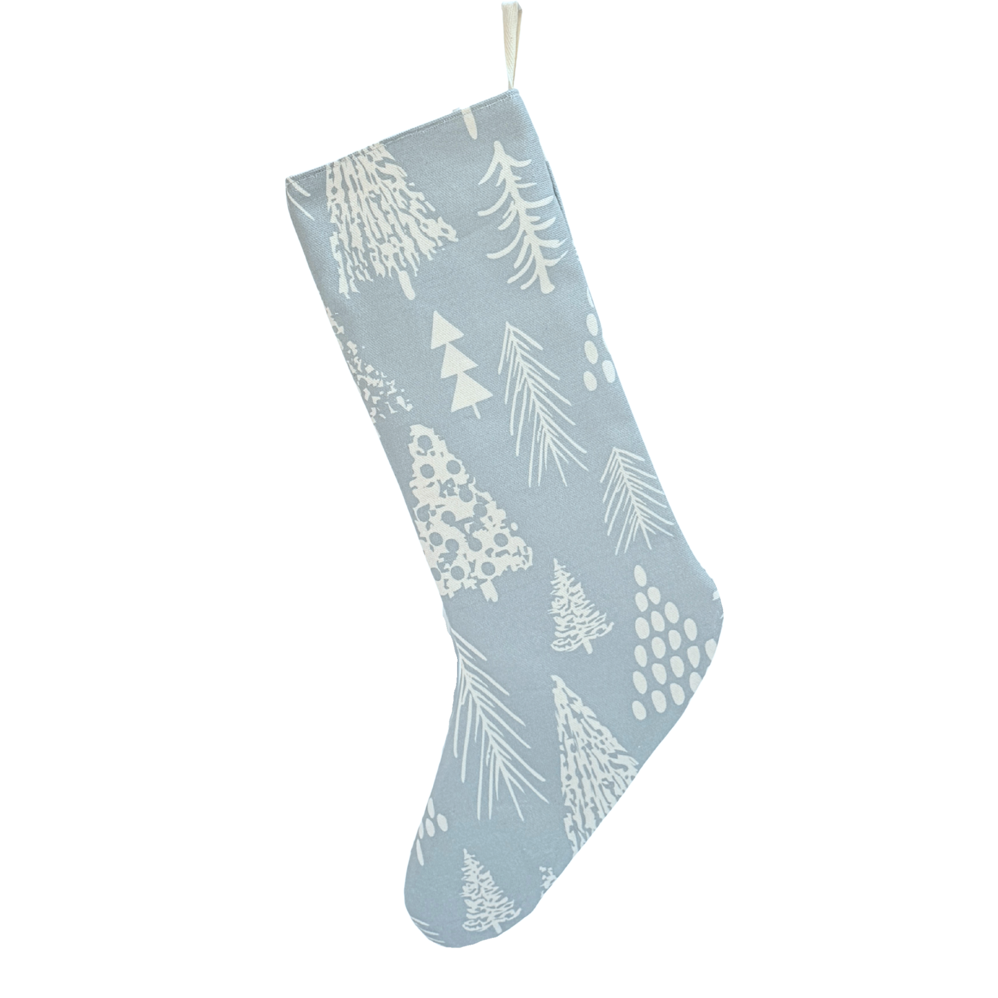 Evergreen Grove Holiday Stocking, Silver Sage
