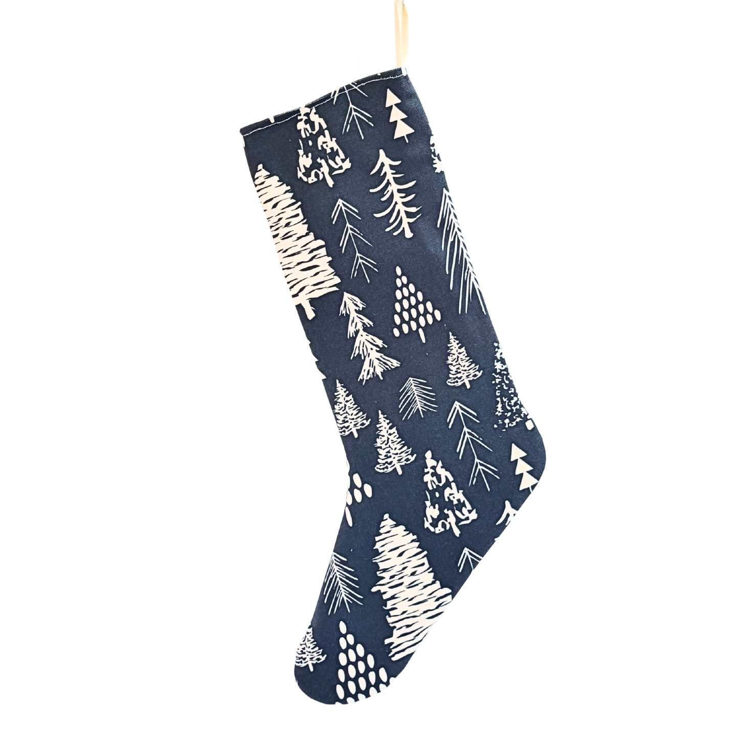 Evergreen Grove Holiday Stocking, Navy