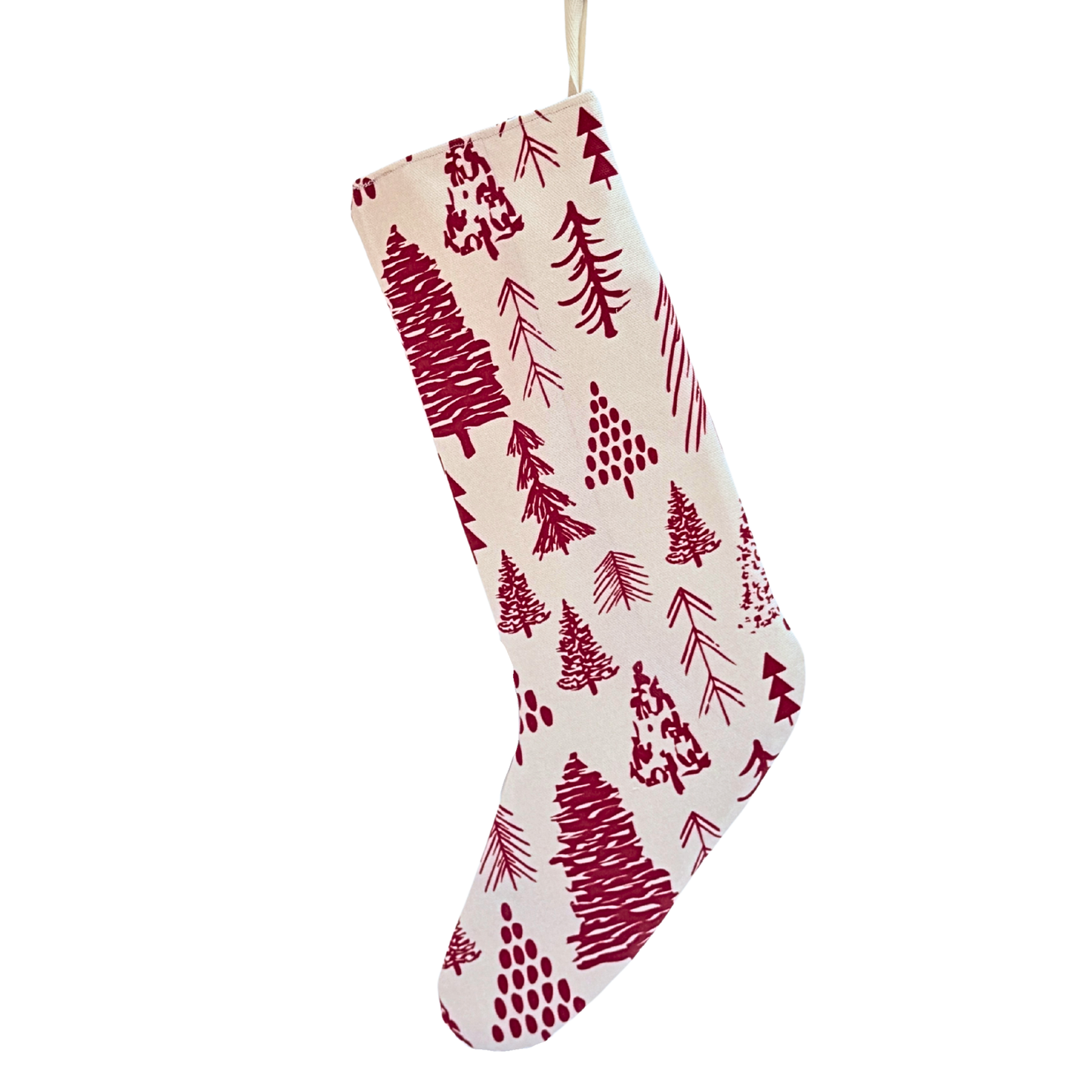 Evergreen Grove Holiday Stocking, Arctic Red