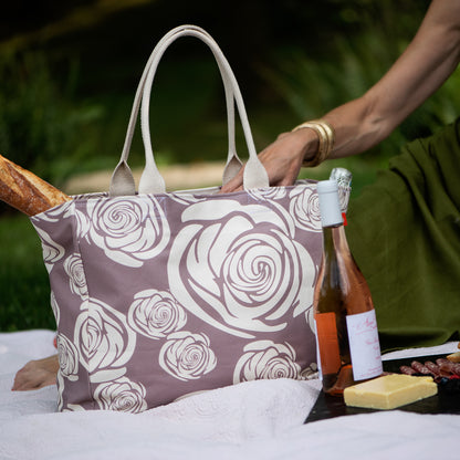 Rosa Rugosa Canvas Tote Bag, Antler