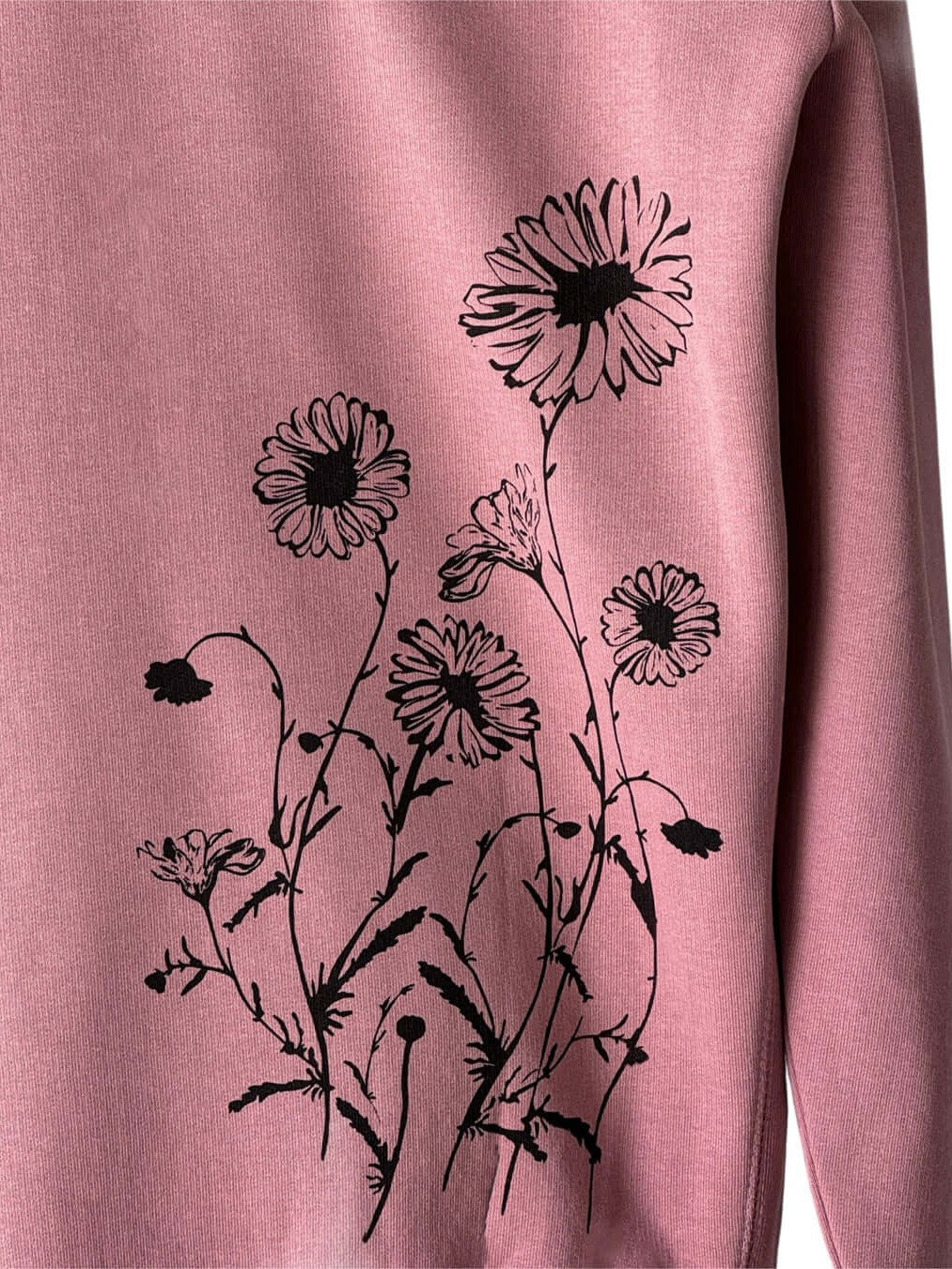 Daisies 100% Organic Cotton Pullover Hoodie, Lavender