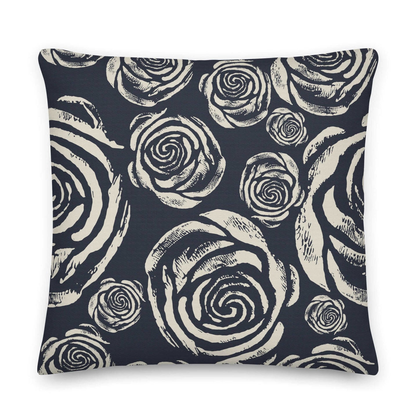 Rustic Rosa Pillow, Blueberry