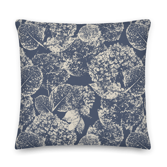 Hydrangea II Pillow, Vintage Indigo